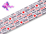 LBP07327 - Listón Impreso de 7,5 cm - Amor (por metro)