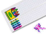 LBP07334 - Listón Estampado de 7,5 cm - Creyones (Tira de 1 metro)