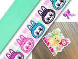 PXQ00103 - 1 Listón Estampado + 1 Listón Unicolor + 1 Resina para Moño