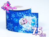 LBP07350 - Listón Impreso de 7,5 cm - Frozen (por metro)