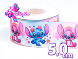 LBP06088 - Listón Estampado de 5,0 cm - Lilo y Stitch (por metro)