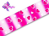 LBP07126 - Listón Estampado de 7,5 cm - Corazones (por metro)