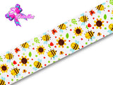 LBP06094 - Listón Estampado de 5,0 cm - Abejas (por metro)