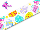 LBP07448 - Listón Estampado de 7,5 cm - Pascua (por metro)