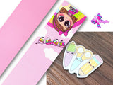 PXQ00410 - 1 Listón Estampado + 1 Listón Unicolor + 1 Resina para Moño