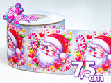 LBP27457 - Listón Estampado de 7,5 cm - Navidad (por metro)
