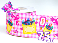 LBP07258 - Listón Impreso de 7,5 cm - Clases (por metro)