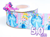 LBP06107 - Listón Estampado de 5,0 cm - Cenicienta (por metro)