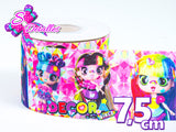 LBP07079 - Listón Impreso de 7,5 cm - Decora Girlz (por metro)