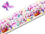 LBP07325 - Listón Estampado de 7,5 cm - Pascua (por metro)