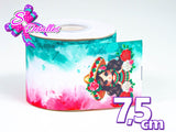 LBP07455 - Listón Estampado de 7,5 cm - Mexico (por Tira)