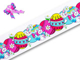 LBP07044 - Listón Estampado de 7,5 cm - Pascua (por metro)