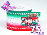 LBP07079 - Listón Estampado de 7,5 cm - Mexico (por Tira)