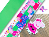 PXQ00114 - 1 Listón Estampado + 1 Listón Unicolor + 1 Resina para Moño