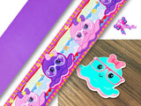 PXQ00315 - 1 Listón Estampado + 1 Listón Unicolor + 1 Resina para Moño