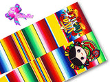 LBP07389 - Listón Estampado de 7,5 cm - Mexico (por Tira)