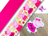 PXQ00116 - 1 Listón Estampado + 1 Listón Unicolor + 1 Resina para Moño