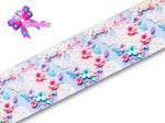 LBP07417 - Listón Impreso de 7,5 cm - Flores (por metro)