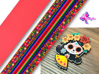 PAQ01118 - 1 Listón Estampado + 1 Listón Unicolor + 1 Shaker Grande para Moño