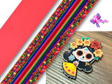 PAQ01118 - 1 Listón Estampado + 1 Listón Unicolor + 1 Shaker Grande para Moño