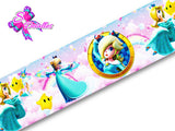 LBP07049 - Listón Estampado de 7,5 cm - Rosalina  (por metro)