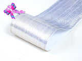 LBM07006 - Listón Metalico de 7,5 cm - Blanco Plata (por metro)