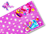 LBP07068 - Listón Estampado de 7,5 cm - Rosalina  (por Tira de 82 cm)
