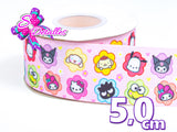 LBP06129 - Listón Estampado de 5,0 cm - Sanrio (por metro)