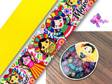 PXQ00523 - 1 Listón Estampado + 1 Listón Unicolor + 1 Resina para Moño