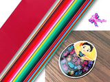 PXQ00524 - 1 Listón Estampado + 1 Listón Unicolor + 1 Resina para Moño