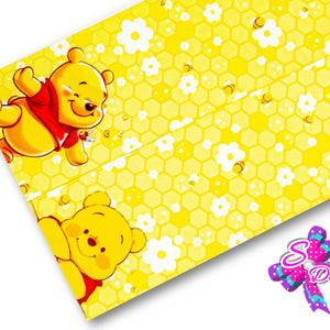 LBP07408 - Listón Estampado de 7,5 cm - Winnie Pooh (Tira de 81 cm)