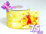 LBP07408 - Listón Estampado de 7,5 cm - Winnie Pooh (por Tira)