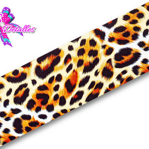 LBP07423 - Listón Estampado de 7,5 cm - Animal Print (por metro)