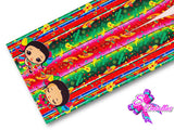 LBP07228 - Listón Estampado de 7,5 cm - Muñeca (Tira de 83 cm)