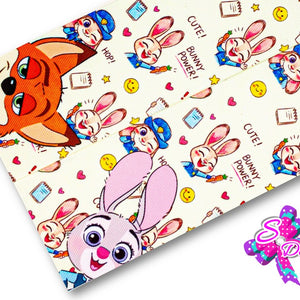 LBP07224 - Listón Estampado de 7,5 cm - Zootopia (por Tira)