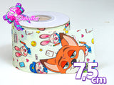 LBP07224 - Listón Estampado de 7,5 cm - Zootopia (por Tira)