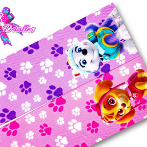 LBP07314 - Listón Estampado de 7,5 cm - Paw Patrol (por Tira)