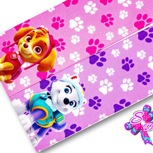LBP07314 - Listón Estampado de 7,5 cm - Paw Patrol (por Tira)