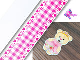 PXQ00534 - 1 Listón Estampado + 1 Listón Unicolor + 1 Resina para Moño