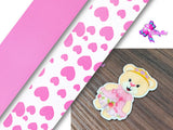 PXQ00535 - 1 Listón Estampado + 1 Listón Unicolor + 1 Resina para Moño