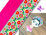 PXQ00537 - 1 Listón Estampado + 1 Listón Unicolor + 1 Resina para Moño