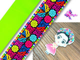 PXQ00538 - 1 Listón Estampado + 1 Listón Unicolor + 1 Resina para Moño