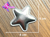 CMS30249 - Vinil de 4cm x 4cm - Estrella Plata