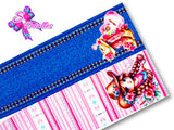 LBP07300 - Listón Estampado de 7,5 cm - Vaquera (por Tira)
