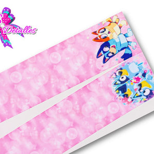 LBP07009 - Listón Estampado de 7,5 cm - Bluey (Tira de 81 cm)