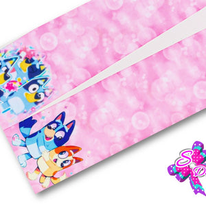 LBP07009 - Listón Estampado de 7,5 cm - Bluey (Tira de 81 cm)
