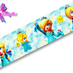 LBP06051 - Listón Estampado de 5,0 cm - Rosalina  (por metro)