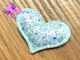 CMS30055 - Vinil Glitter de 4cm x 3cm - Corazon Azul