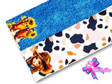 LBP07392 - Listón Estampado de 7,5 cm - Vaquera (Tira de 83 cm)