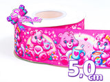 LBP06092 - Listón Estampado de 5,0 cm - Ositos Cariñosos (por metro)